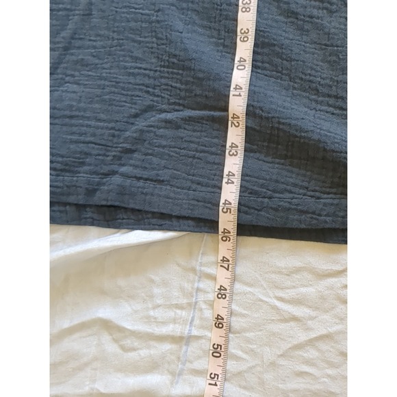 Pact Coastal Double Gauze Midi Dress Tie Front Size Large Charcoal Gray Sz Large - Picture 5 of 10